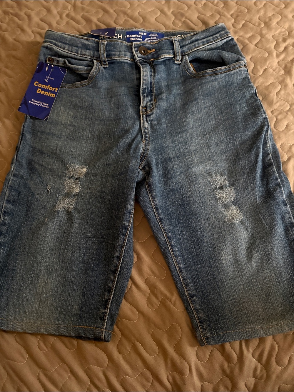 Comfort denim boys shorts size 12
